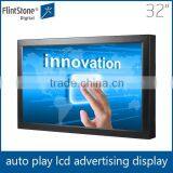 32 Inch LCD Advertising Player Indoor Video LED Touch Screen Display USB HD Video Screen Monitor thumbnail-1