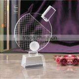 Table Tennis Crystal Trophy Award