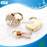 New Brand Mini Gold Lock for Bracelets Pendant With Rhinestones thumbnail-3