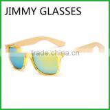 JMP610 UV400 Mirror Lens Bamboo Sunglasses Vintage