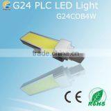 2 year warranty G24 2 pin or 4 pin 4W COB LED Light warm color or white color