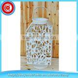 Beautiful Metal Hanging White Garden Decor Lantern thumbnail-1