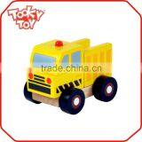 Kids Playing Wooden Toy Trucks and Cars thumbnail-1