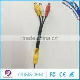 High quality3.5mm stereo type male to 3 rca female cable