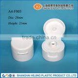 Non spill white PP plastic tube flip top cap