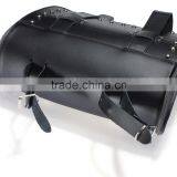 Motorcycle Scooters Black Leather Tool Roll Pouch Saddle Bag Storage For Harley thumbnail-6