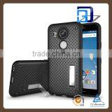 Fashionable Popular Mesh Case Net Armor Slim Kickstand Case For Google Nexus 5X Fast Delivery