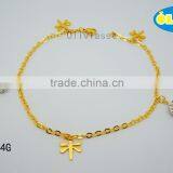 Olivia Jewelry High Quality 316L Stainless Steel Fashion Gold Charm Anklet With Stone thumbnail-1