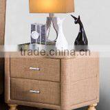 Good Quality Two Drawe Linen Bedside Table