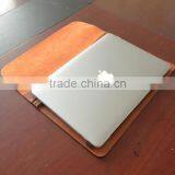 Factory Price!! Waterproof Top Glass Soft PU Leather Laptop Bag for Macbook