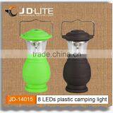 8LEDs Plastic Portable Hanging Outdoor Camping Led Camping Lamp