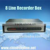 TYH636, 8 lines telephone recording box/analog phone call recorder,8G internal memory,