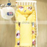 100% cotton Infant Kindergarten anti kicking sleeping bag quilt for four seasons detachable and washable yellow teddy bear