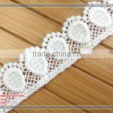 2cm Width White Color Lady Blouse Embroidered Lace Trim thumbnail-2