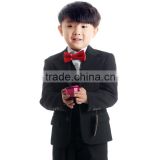 Charcoal Two Buttons Bespoke Boy Suits for Wedding Party (Jacket+Pants+Bow+Vest+Shirt) NS017 Vestidos