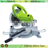 Electric 255mm gear type woodworking tools compound miter saw