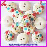 Strawberry Round Printing Wooden Button for Children 24L thumbnail-6