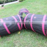 Wholesale Purple Steel Wire Frame Cat Three Tubes Toy Dia 25cm Cat Tunnel thumbnail-3