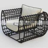 Latest Design Aluminum Round Wicker Outdoor Nest Chair thumbnail-3