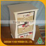 3 Drawer Wood Cabinets With Rose Drawers thumbnail-3