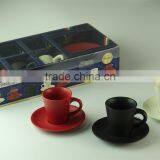 Wholesale Coffee Cup With Saucer Set in Gift Box in Stock,6pcs per Set With Three Color thumbnail-3