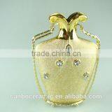 Wholesale Ceramic Craft, Electroplated Gold Ceramic Vase With Iron Stand thumbnail-1