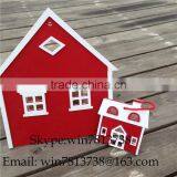 Wall Hanging Decoration Creative Children Room Decorative Small Red House False Window Mediterranean Style thumbnail-4