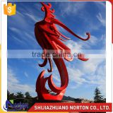 Largue outdoor decor red stainless steel phoenix sculpture NTS-002LI