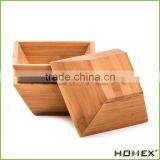 Bamboo square salad bowl for kitchen Homex-BSCI