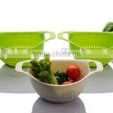Plastic Kitchen Vegetable Washing Drainer Basket With Handles