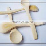 Potable Mini Tasting Spoon Natural Bamboo Oval Scoop thumbnail-2