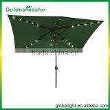 10' x 6.5' Rectangular Solar Powered LED Lighted Patio Umbrella thumbnail-3