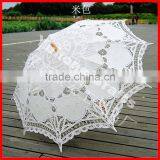 Handmade Ivory Battenburg Lace Parasols thumbnail-5