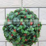 30CM Plastic Artificial Grass Ball Christmas Holly Ball thumbnail-1