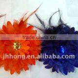 5" Gerbera Daisy Flower With Feather Hair Flowers