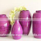 Colored Lacquer Decorative Flower Vase thumbnail-1
