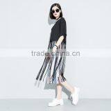 Guangzhou Clothing OEM o Neck Half Sleeves Black Long Tassels Tshirt thumbnail-2