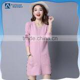 Ladies Fashion Clothing Designs Knit Dresses Wholesale Pullover Sweater Dress for Women thumbnail-1