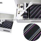 WL-05 Men's New Fashion High Quality 100% Polyester Woven Necktie Sets,custom Neck Tie Sets thumbnail-1