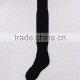Black Nylon Knee High Soccer Wholesale Socks Men thumbnail-1
