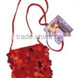 RED SEQUIN FLAPPER HANDBAG thumbnail-1