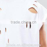 Customize Men Cheap 100% Cotton Super Oversized Jersey T-shirt With Distressing and Curved Hem thumbnail-6