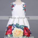 2016 Children Latest Frocks Design Princess Dresses Girls Chevron Prints Lovely Sleeveless Print Dress Photography thumbnail-2