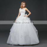 MGOO Custom Made One Shoulder White Beaded Magic Dress Company Ballgown Bridal Party Dress New Style thumbnail-3