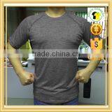 Mens Gym Wear Fitness Clothing Dry Fit Tri Blend t Shirt Round Hem Sports Tee thumbnail-2