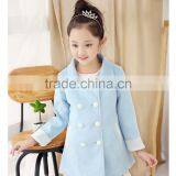 5-11 Years Old Kids Lovely Princess Trench Long Coat Synthetic Suede Dust Coat thumbnail-3