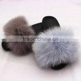 Myfur Wholesale Perfect Adult Soft Fox Fur Slippers and Sandals Gift for Women thumbnail-1
