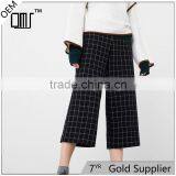 Attractive Glitzy Cropped Cutting Side Zip Cotton Womens Checkered Pants thumbnail-1