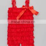 New Red Christmas Girls Lace Romper With Ruffle Kids Baby Clothes Z-SP80804-3 thumbnail-1