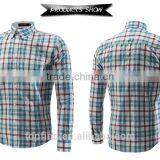 New Product 2016 European Fashion 100% Cotton Yarn Dyed Plaid Shirt Wholesale Men's Clothing thumbnail-3
